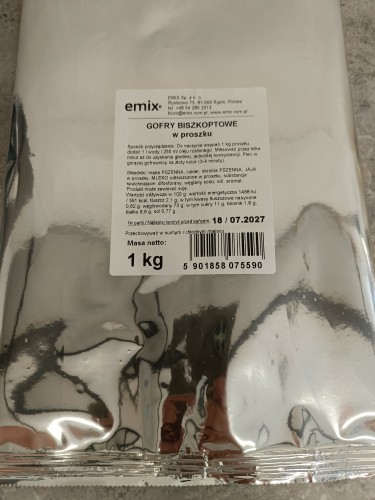 Przejdź do produktu Ciasto na gofry biszkoptowe EMIX 1kg